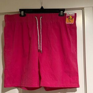 Bright Pink Men's Swim Shorts with Drawstring